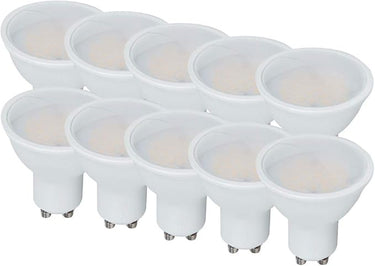 LEDLUX bombillas LED GU10, 10 W, 1000 lúmenes, difusor mate, ángulo de 110 grados, garantía de 5 años (10 PIEZAS, 4000K)